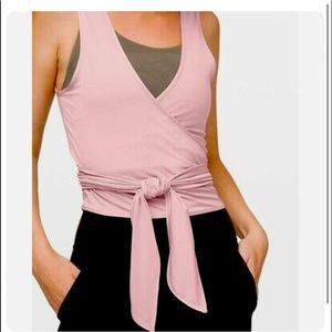 Lululemon twist me up tank in smoky blush.